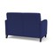 Lesro Siena Lounge Reception 2 Seat Tandem Seating No Center Arm, Walnut, OH Cobalt Upholstery SN2101 - alternate 2